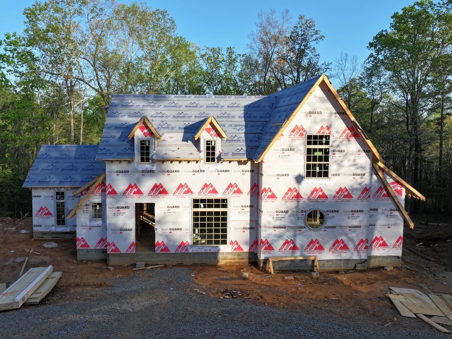 Early framing begins on the Trussville Cottage