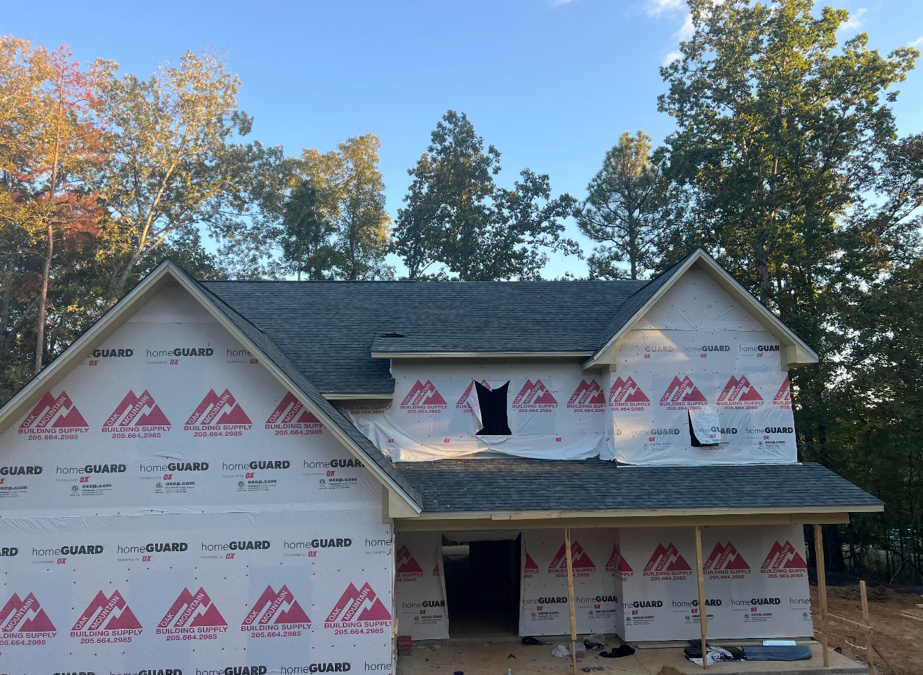 Craftsman-style home under construction in Trussville, Alabama